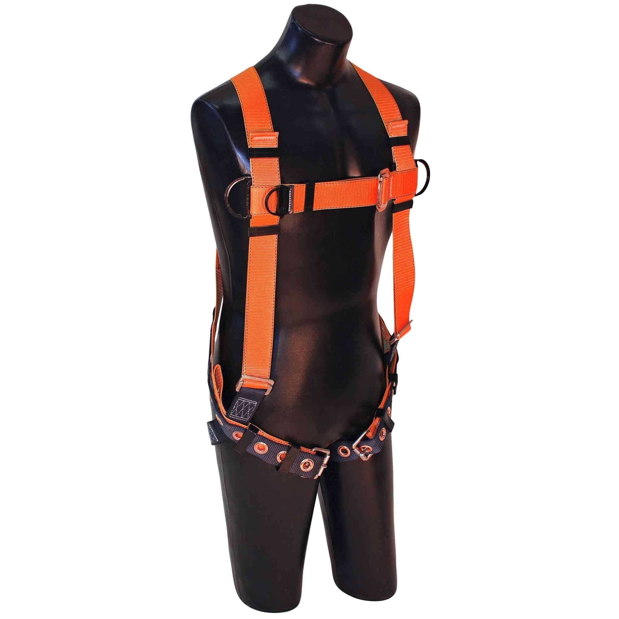 FALL SAFE™ - Safety Harness - A-SERIES - Vest Style - Back, Pass Through, Tongue Buckle - Size: Small - Model # 800100